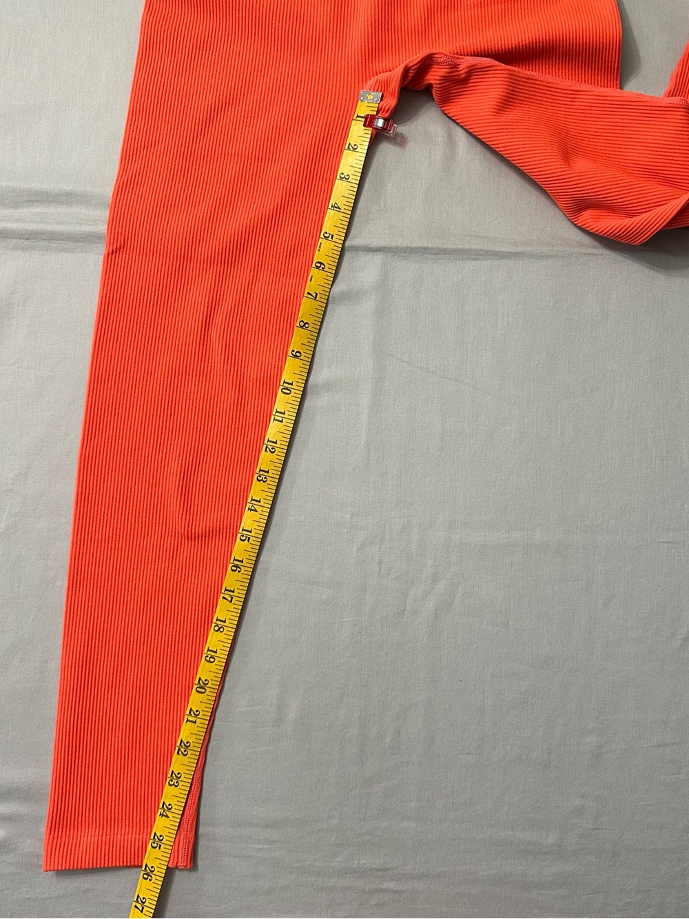 Ozark Trail Thermal Leggings XL Coral Orange Fleece Lined Ribbed Base Layer Pant - Picture 8 of 9